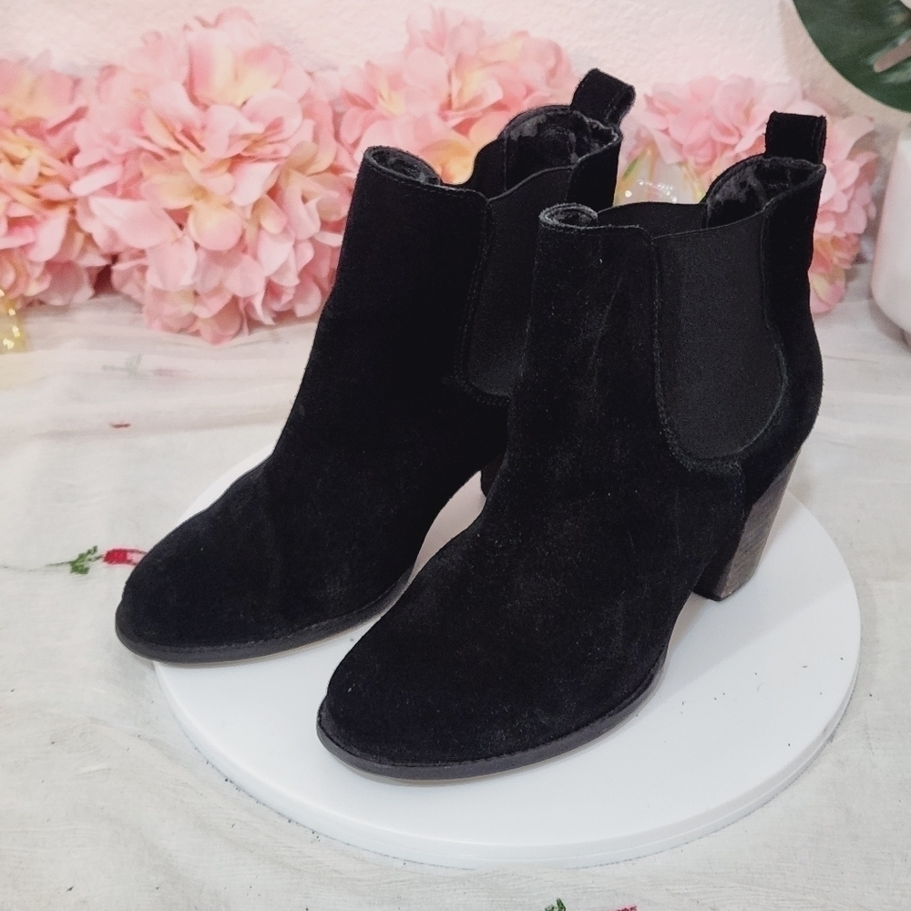 Steve Madden Chelsea Boots Black Leather Women Sz: 7.5 - Picture 3 of 12